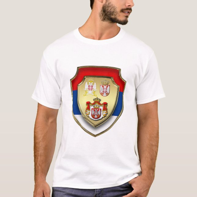 Camiseta Escudo medieval serbio Escudo de Serbia 1 (Anverso)