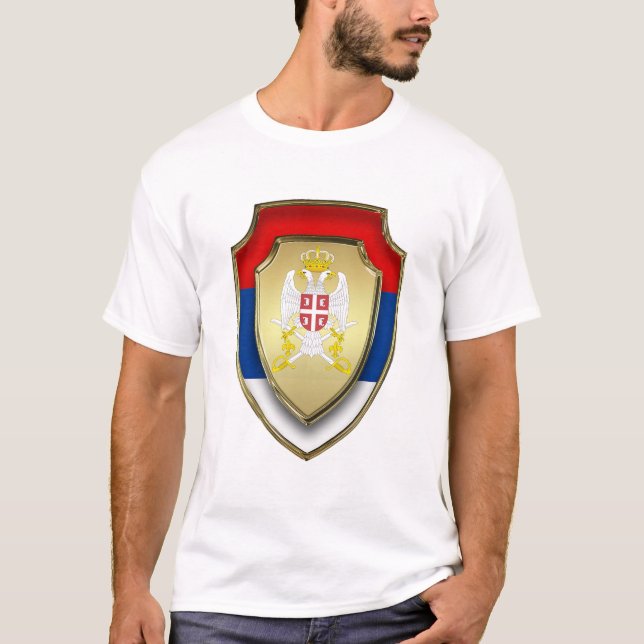 Camiseta Escudo medieval serbio Escudo de Serbia 2 (Anverso)