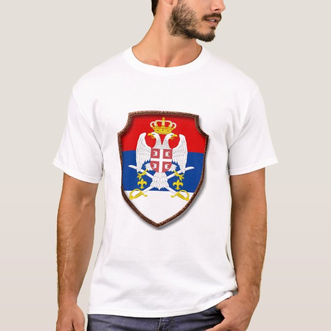 Camiseta Escudo medieval serbio Escudo de Serbia escudo de  (Anverso)