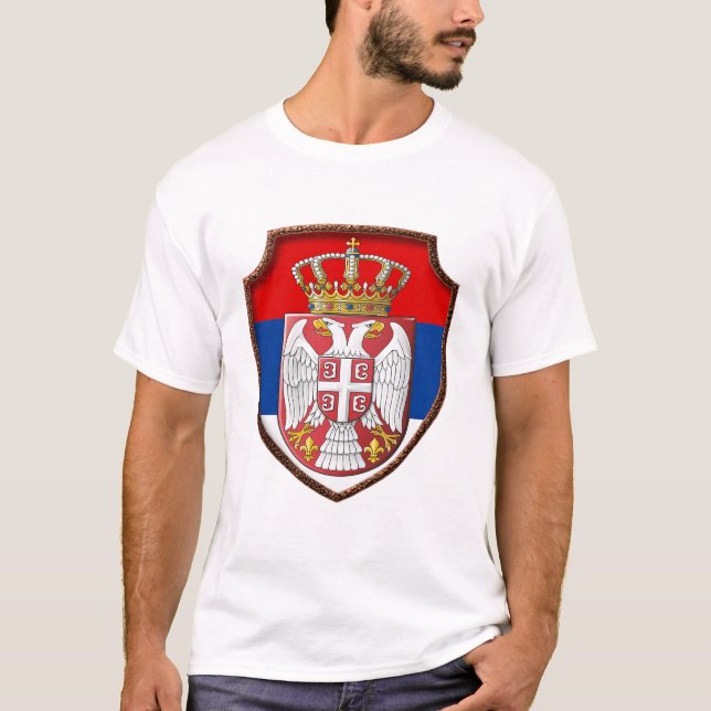 Camiseta Escudo medieval serbio Escudo de Serbia escudo de  (Anverso)