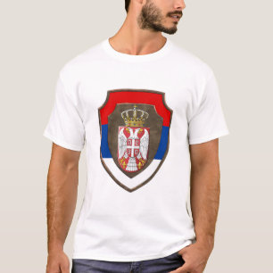 Camiseta Escudo medieval serbio Escudo de Serbia nuevo
