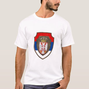 Camiseta Escudo medieval serbio Escudo de Serbia nuevo