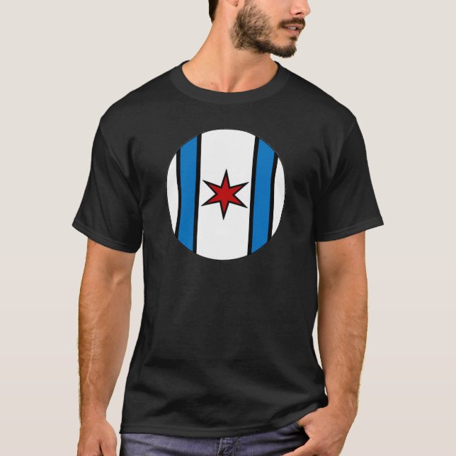 Camiseta Escudo moderno de capitán Chicago (Anverso)