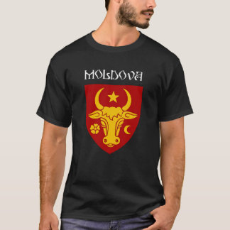 Camiseta Escudo moldavo - texto blanco