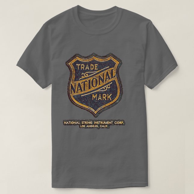 Camiseta Escudo Nacional de Guitarra Vintage 1928 (Diseño del anverso)