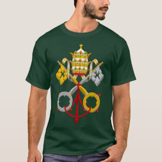 Camiseta Escudo papal de armas cruzado llaves