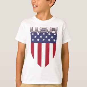 Camiseta Escudo patriota de la bandera americana