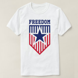 Camiseta Escudo patriótico del emblema de la libertad