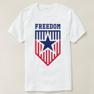 Camiseta Escudo patriótico del emblema de la libertad