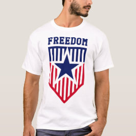 Camiseta Escudo patriótico del emblema de la libertad