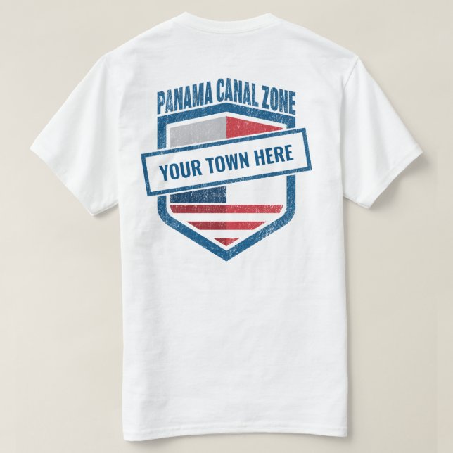 Camiseta ESCUDO PCZ con instalaciones militares / municipio (Reverso del diseño)