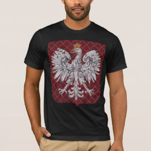 Camiseta Escudo polaco de la tela escocesa de Eagle