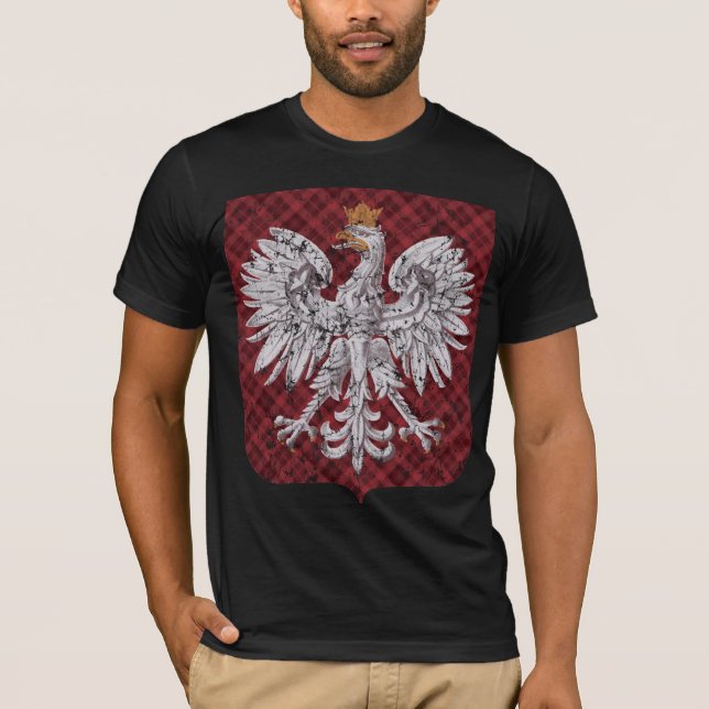Camiseta Escudo polaco de la tela escocesa de Eagle (Anverso)