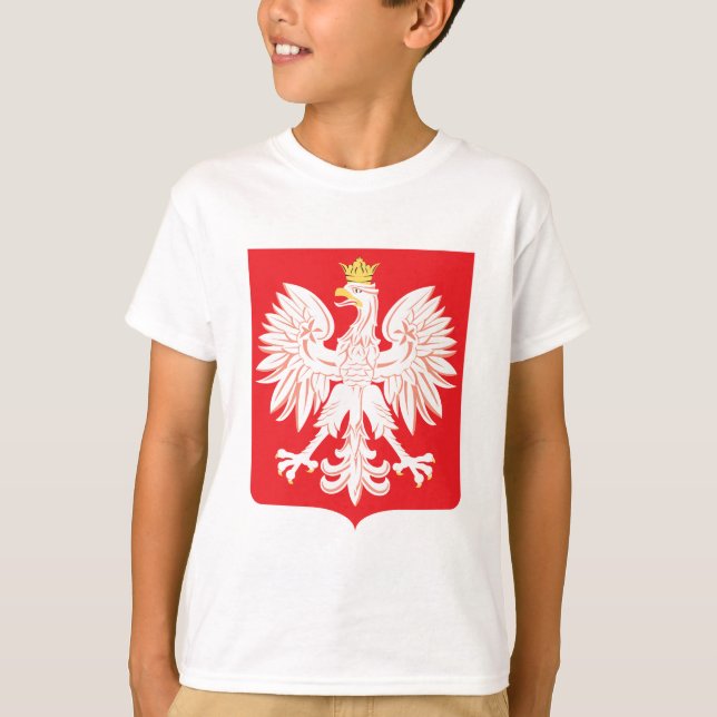Camiseta Escudo polaco del rojo de Eagle (Anverso)