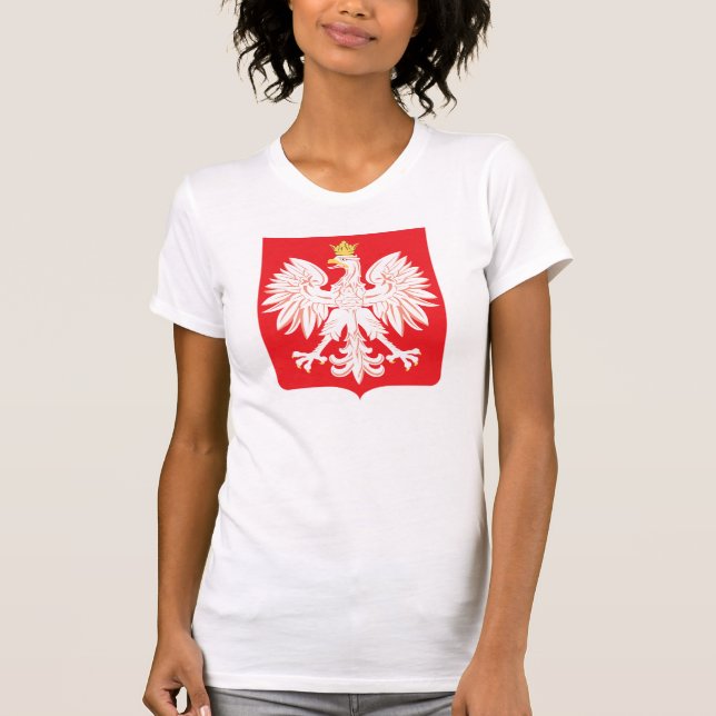 Camiseta Escudo polaco del rojo de Eagle (Anverso)