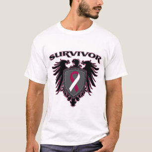 Camiseta Escudo principal del superviviente del cáncer del