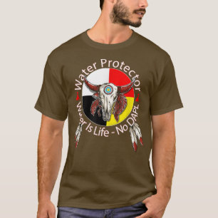 Camiseta Escudo protector de agua, soporte para sioux de ro