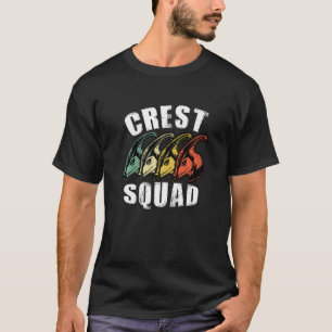 Camiseta Escudo Squad Retro Dinosaurio Parasaurolophus