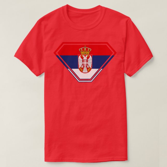 Camiseta Escudo SuperEmpoderado de Serbia (Diseño del anverso)