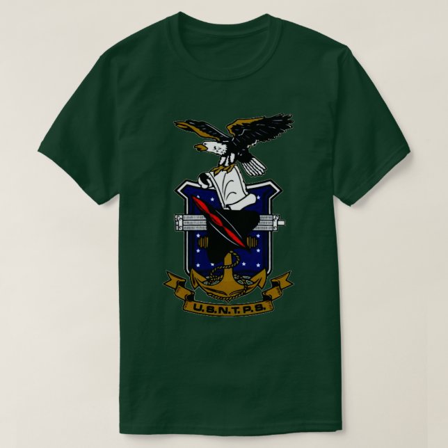 Camiseta Escudo USNTPS de la escuela piloto de pruebas  (Diseño del anverso)