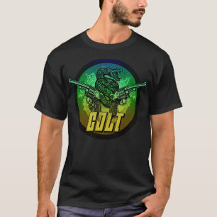 Camiseta Escudo verde de armas de fuego vintage