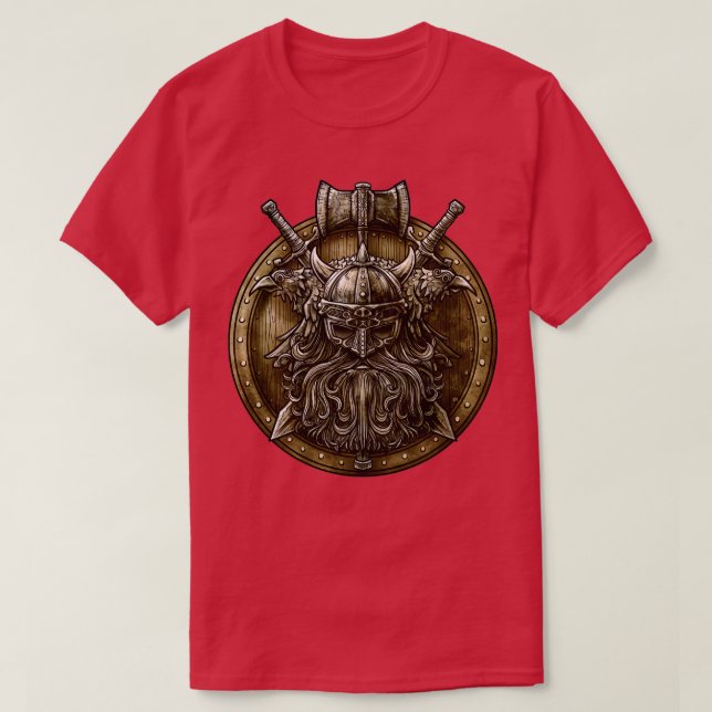 Camiseta Escudo vikino Nórdico Valhalla Classic TShirt (Diseño del anverso)