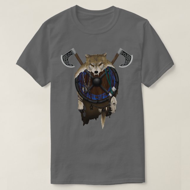 Camiseta Escudo vitalizador con piel de lobo (Diseño del anverso)
