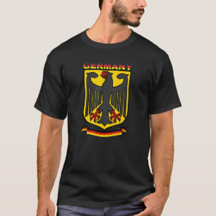 Camiseta Escudo y bandera de Alemania