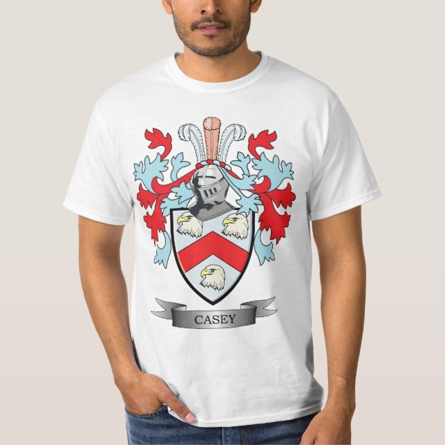 Camiseta Escudo y escudo de armas de la familia de Casey (Anverso)