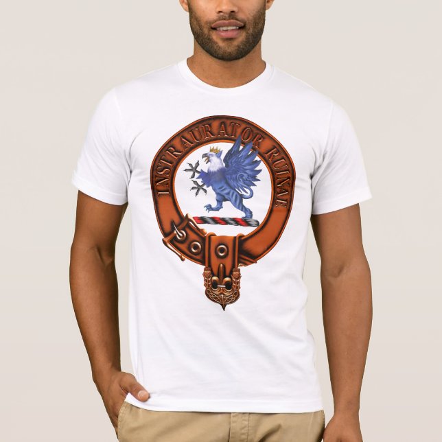 Camiseta Escudo y Targe de la familia de Forsyth del clan (Anverso)