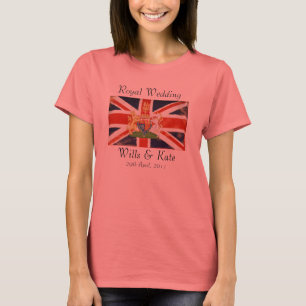 Camiseta Escudos de armas del Real Boda y Kate Ringer