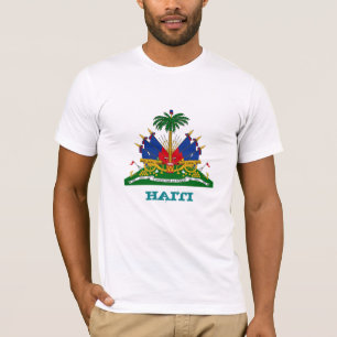 Camiseta Escudos de armas haitianos y haitianos, moda de ba
