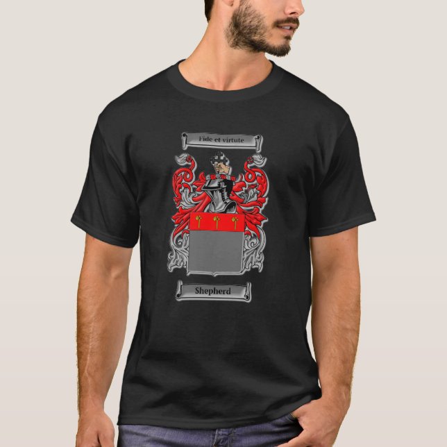 Camiseta Escudos de armas para reposo de familia pastora (Anverso)