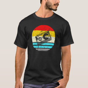 Camiseta Escuela antigua de casetes de radio retro