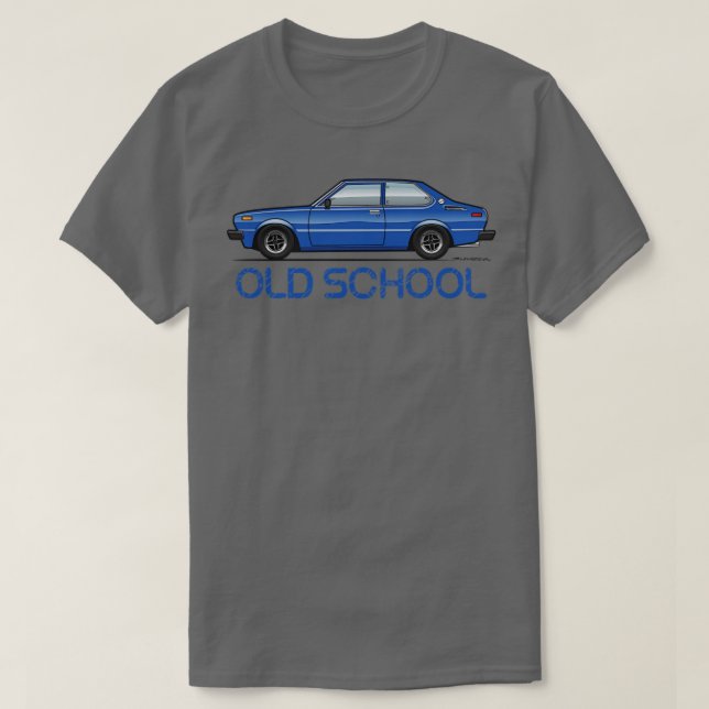 Camiseta Escuela azul antigua (Diseño del anverso)