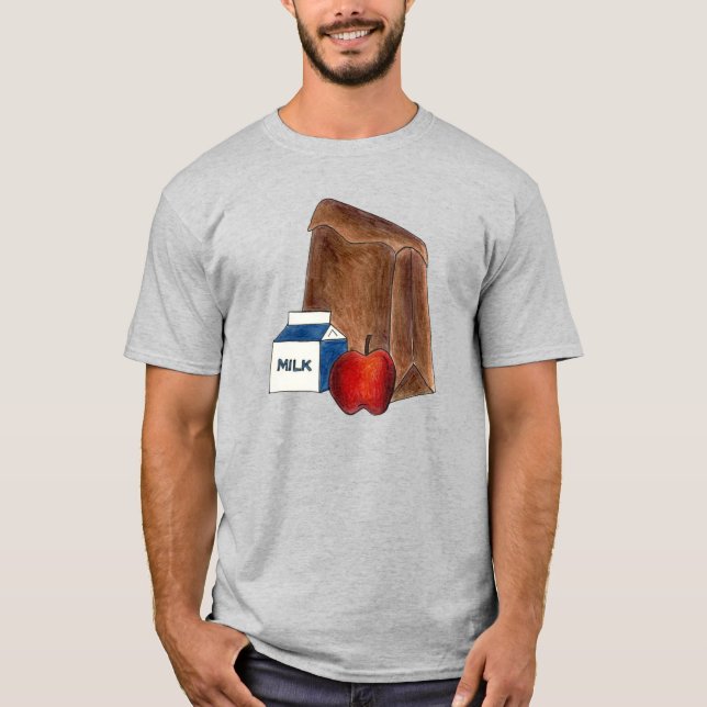 Camiseta Escuela Brown Bag Lunch Enseñanza de Apple (Anverso)