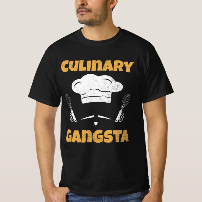Camiseta Escuela culinaria de cocina de camisas de gangsta  (Anverso)