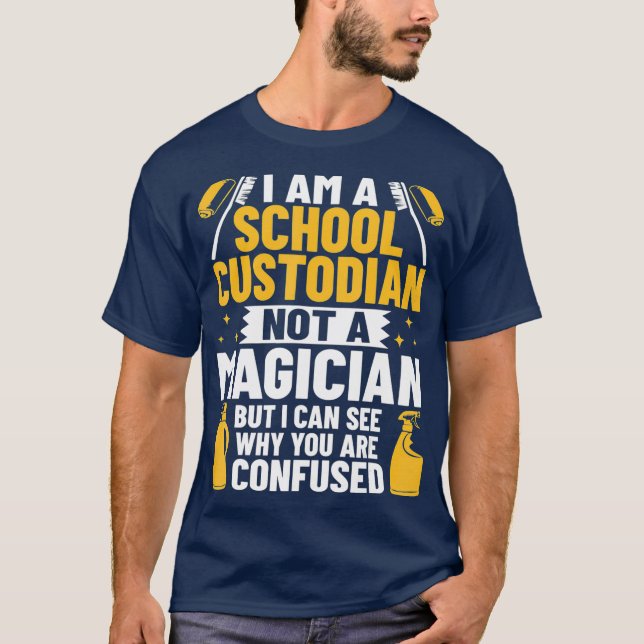 Camiseta Escuela Custodio de Vestimenta Janitor (Anverso)