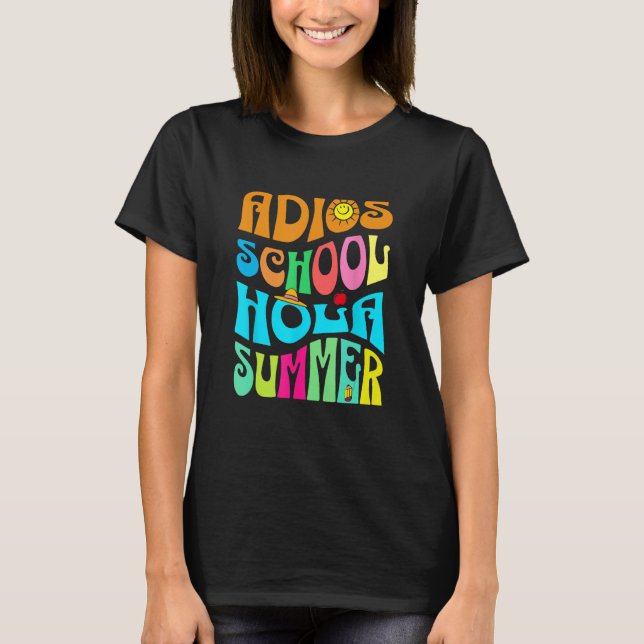 Camiseta Escuela Cute Adios Hola Summer Lovley (Anverso)