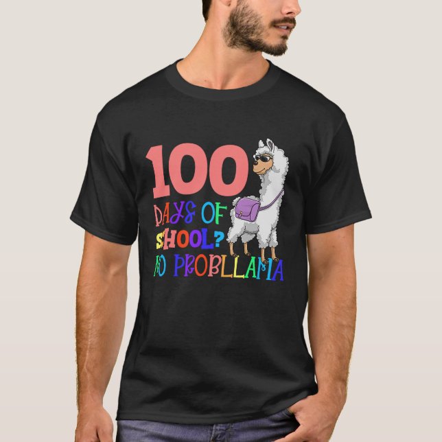 Camiseta Escuela de 100 días sin ejemplo profesor o estudia (Anverso)