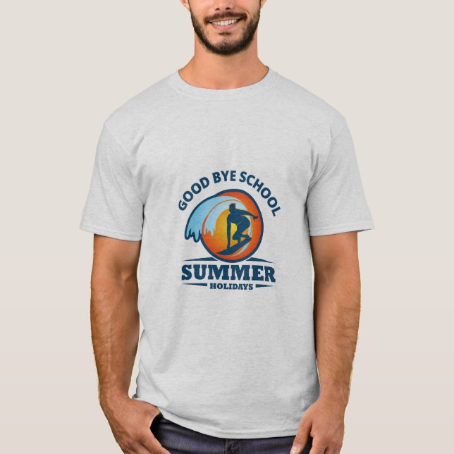 Camiseta Escuela de Adiós, hola playa de verano (Anverso)