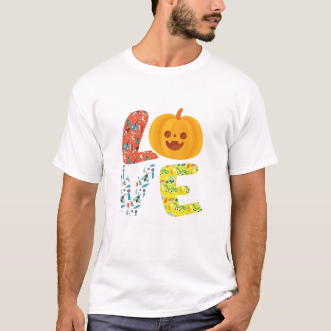 Camiseta Escuela de Amor Halloween Calabaza Profesora Scho (Anverso)