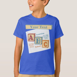Camiseta Escuela de aprendizaje ABC personalizada