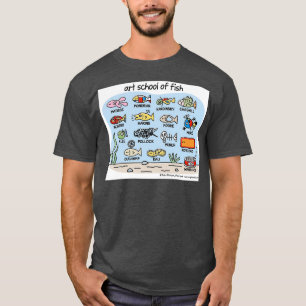 Camiseta escuela de arte de peces