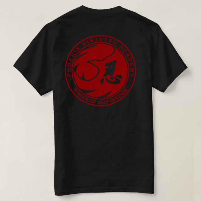 Camiseta Escuela de Autodefensa de la Academia Phoenix Ninj (Reverso del diseño)