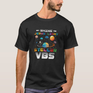 Camiseta Escuela de Biblia Estelar VBS Brilla Jesús Luz Chr