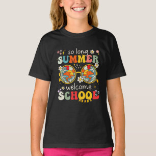 Camiseta Escuela De Bienvenida Retro Groovy De Vuelta A La