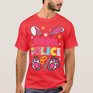 Camiseta Escuela de Conejo Funny Policía Día de Pascua Huev
