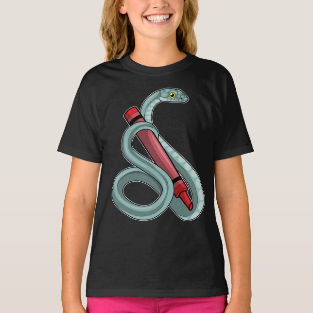 Camiseta Escuela de crayones Pupila de Serpiente (Anverso)