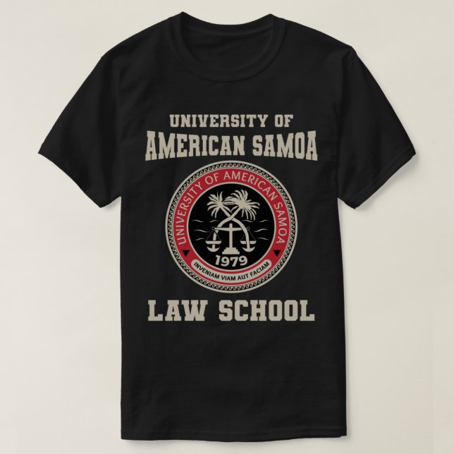 Camiseta Escuela de Derecho de la Universidad de Samoa Amer (Diseño del anverso)